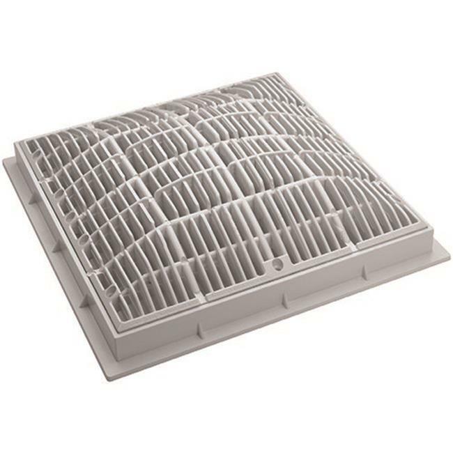 Rejilla plástica cuadrada 12"x12"antiatrapamiento, incluye marco