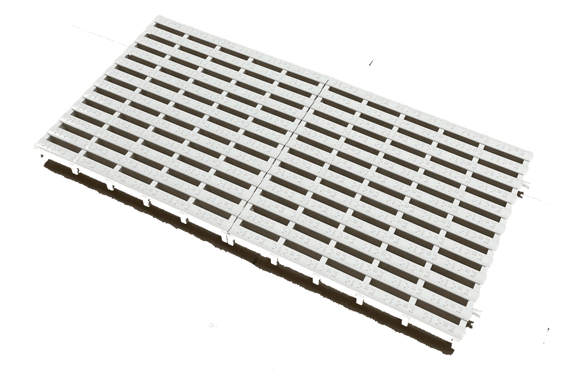 Rejilla longitudinal con protección uv. dimensión 23x24,5mm . 4 unidades por metro