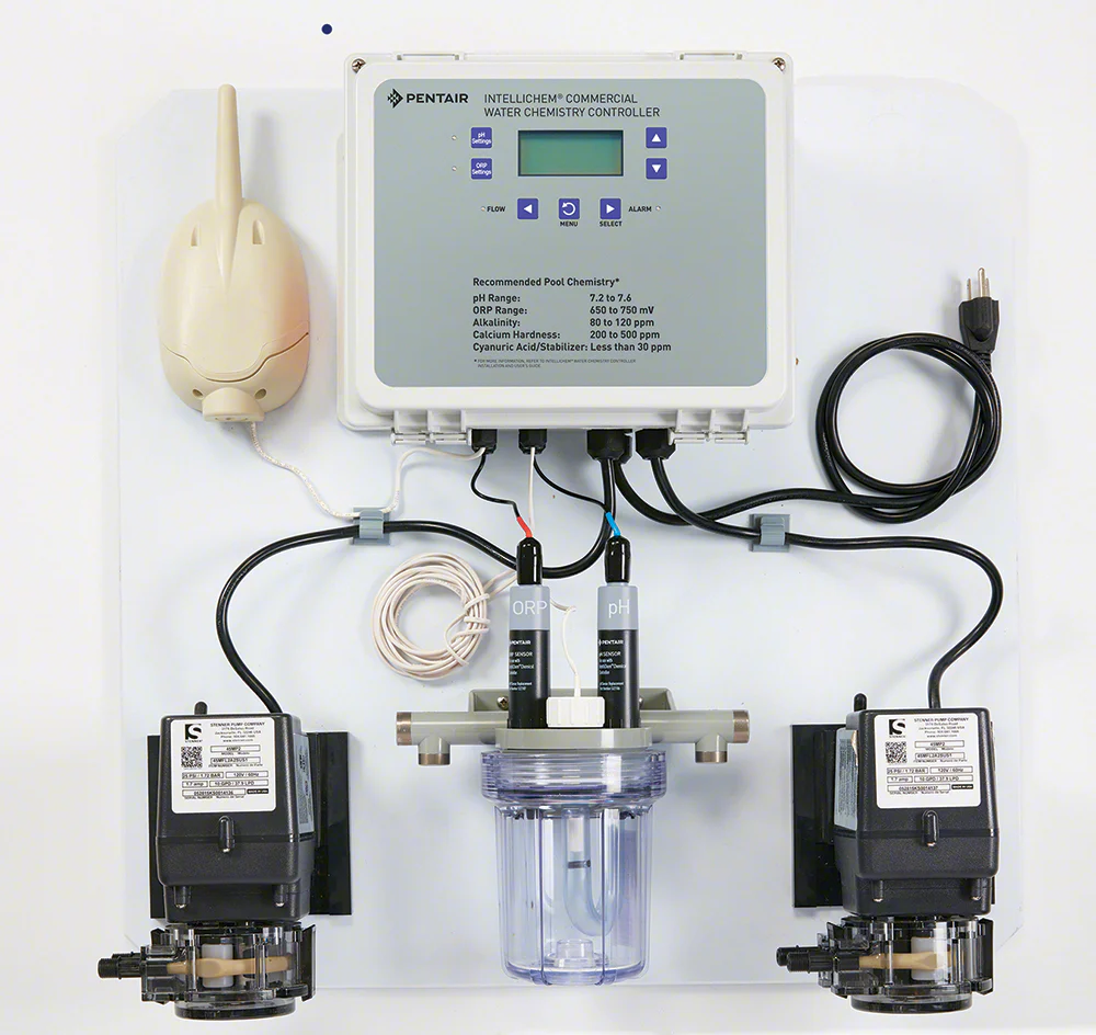 Intellichem, modelo comercial. controlador automático químico del agua, con sensores de ph y orp