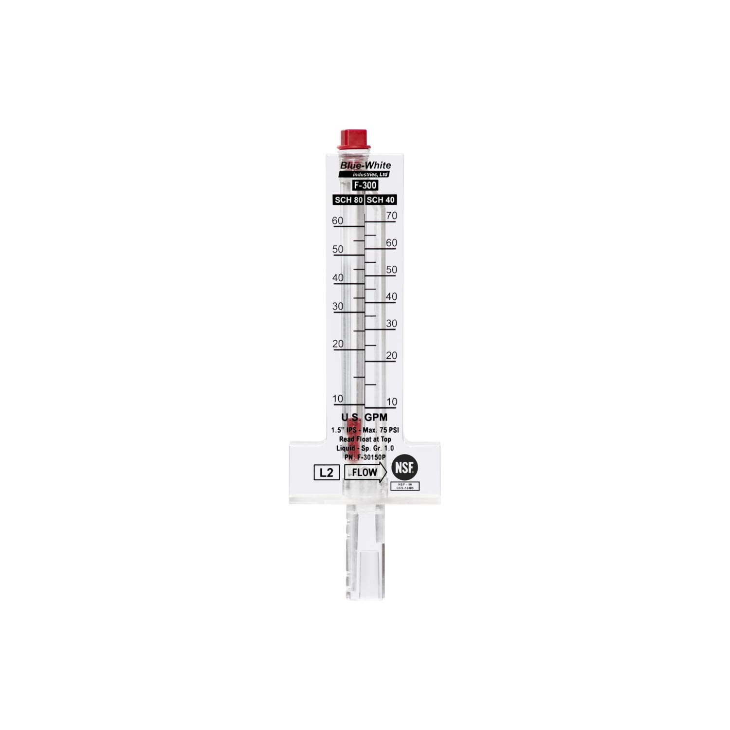 Medidor de flujo, para tubería de 1.5"