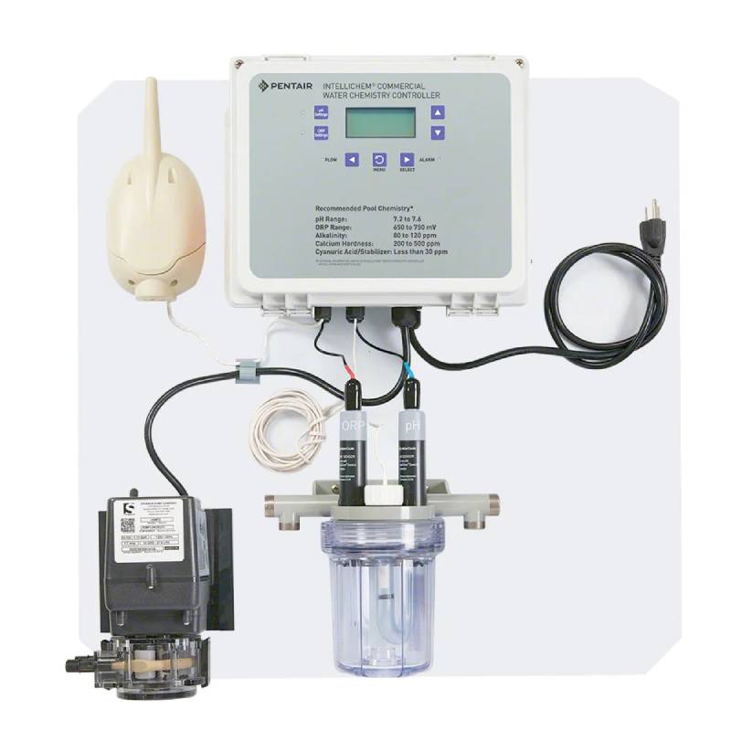 Intellichem, modelo comercial. controlador automático químico del agua, con sensores de ph y orp