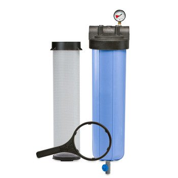 Carcasa para Filtro bolsa, cuerpo color azul y tapa negra E/S 1.5"